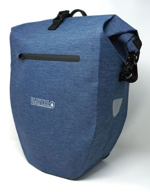 große Fahrrad Gepäckträgertasche blau 28 L Wasserdicht Quick-Up-System