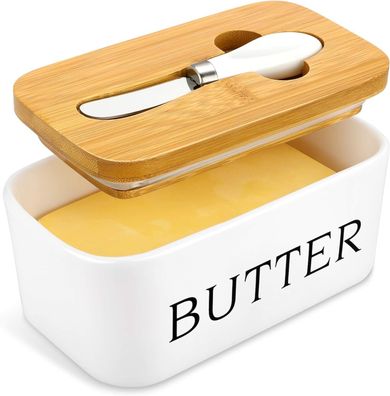 Butterdose Keramik Butterglocke Butterschale Butter mit Buttermesser 8145 BUTTER