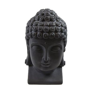 Buddha Kopf groß H 40 cm Steinfigur Garten Deko Figur Skulptur Feng Shui