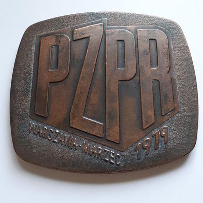 Polen Plakette PZPR 30. Jahrestag Polnische Vereinigte Arbeiterpartei