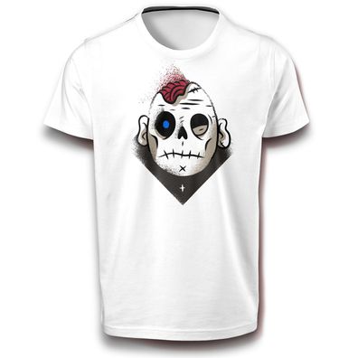 Zombie Untoter Halloween Monster Kopf Schädel Unheimlich T-Shirt Baumwolle Apokalypse