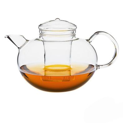 Hochwertige Glas Teekanne Soma+ mit 1,2 L Füllmenge und Glasfilter