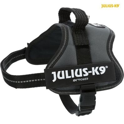 Julius-K9 Powergeschirr Anthrazit Grau Gr. Mini-Mini, XS Hundegeschirr Norweger