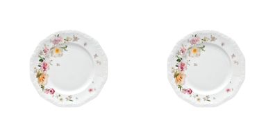 2 x Frühstücksteller 21 cm - Rosenthal MARIA PINK ROSE - 10430-407165-10221