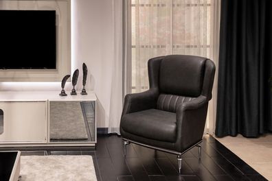 Wohnzimmer Sessel Designer Lounge Set Luxus braun Lounge Club Möbel