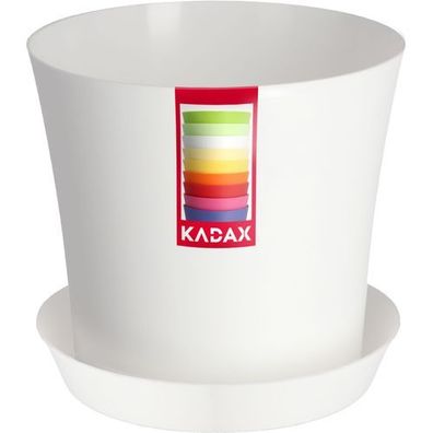 KADAX Blumentopf aus Kunststoff, 11 cm, Weiß
