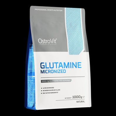 OstroVit L-Glutamin 1000g Pulver 100% PUR Ultra Fein 1Kg Glutamin Aminosäure