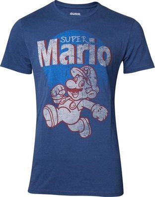 Nintendo - Super Mario Running Vintage Herren T-Shirt - Super Mario ...
