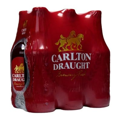 Carlton Draught Lager Stubby 4.6 % vol. 6x375 ml