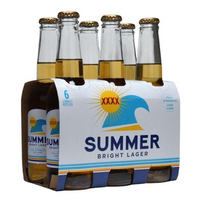 XXXX Summer Bright Lager Bottle 4.0 % vol. 6x330 ml