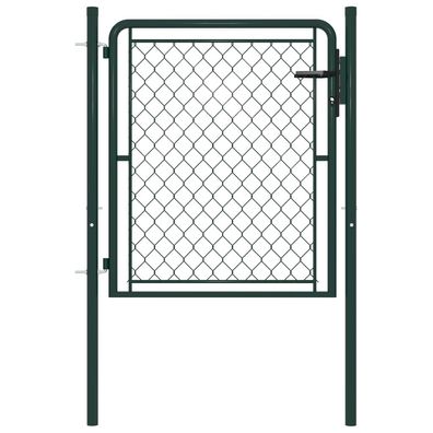 vidaXL Gartentor Stahl 100 x 75 cm Grün