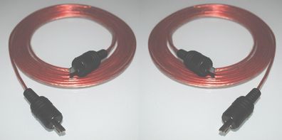Sommercable "Twincord" / DIN-Lautsprecherkabel / Stecker auf Stecker / Stereokabel