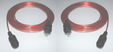 Sommercable "Twincord" / DIN-Lautsprecherkabel / Stecker auf Buchse / Stereokabel