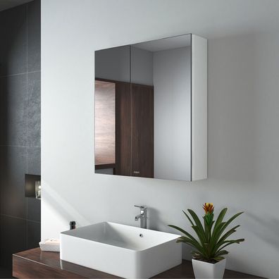 EMKE® Spiegelschrank Badschrank Badspiegel Wandschrank Badezimmerspiegel Spiegel
