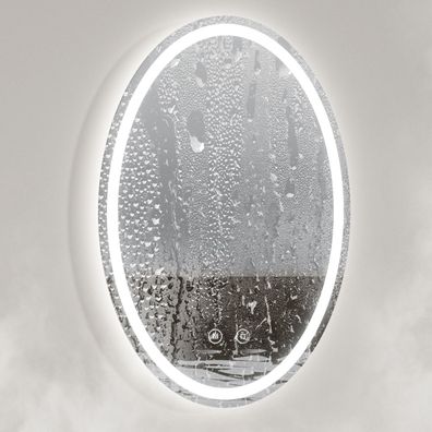 LED Badspiegel Elliptisch Wandspiegel Oval Rahmenlos Badezimmerspiegel Spiegel