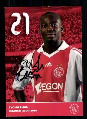 Eyong Enoh Autogrammkarte Ajax Amsterdam 2009-10 Original Sign+ A 233874
