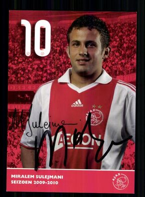 Miralem Sulejmani Autogrammkarte Ajax Amsterdam 2009-10 Original Sign+ A 233876