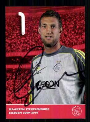 Maarten Stekelenburg Autogrammkarte Ajax Amsterdam 2009-10 Orig Sign + A 233894