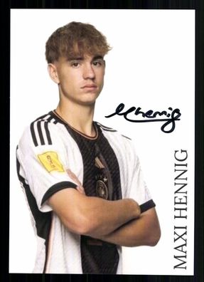 Maxi Henning Autogrammkarte DFB U 17 Weltmeister 2023 Original Signiert+ G 40213