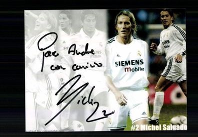 Michel Salgado Real Madrid Foto Original Signiert + A 233435