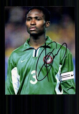 Emmanuel Babayaro Nationalspieler Nigeria Foto Original Signiert + A 233474