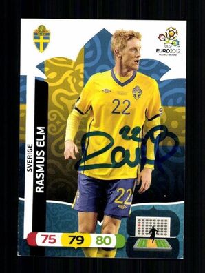 Rasmus Elm Schweden Panini Card Euro 2012 Original Signiert + A 233595