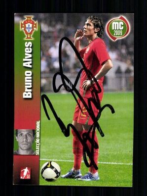 Bruno Alves Portugal Panini Card MC 2009 Original Signiert + A 233603