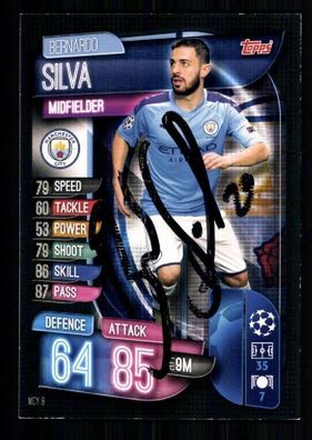 Nernardo Silva Manchester City Attax Card Original Signiert + A 233611