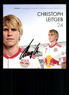 Christoph Leitgeb Autogrammkarte Red Bull Salzburg 2010-11 Original + G 40409