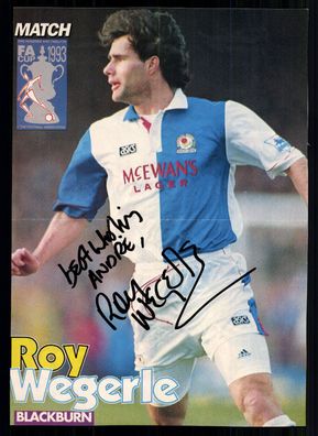 Roy Wegele Blackburn Rovers Original Signiert + G 40511