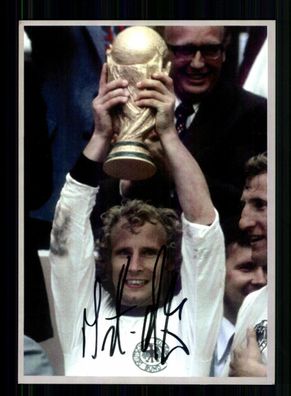 Berti Vogts Autogrammkarte DFB Weltmeister 1974 Original Signiert + 2