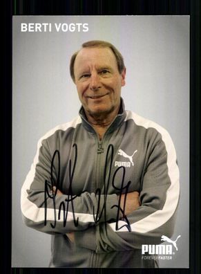 Berti Vogts Autogrammkarte DFB Weltmeister 1974 Original Signiert + A 233817