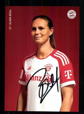 Klara Bühl Autogrammkarte Bayern München 2023-24 Frauen Original Signiert