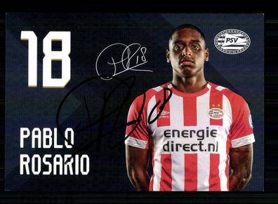 Pablo Rosario Autogrammkarte PSV Eindhoven 2018-19 Original Signiert+ A 233868
