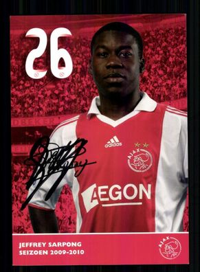 Jeffrey Sarpong Autogrammkarte Ajax Amsterdam 2009-10 Original Sign+ A 233871