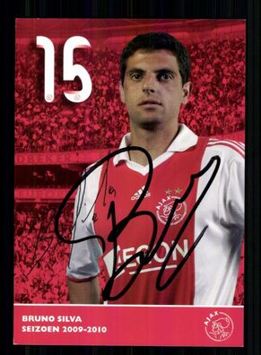 Bruno Silva Autogrammkarte Ajax Amsterdam 2009-10 Original Sign+ A 233875