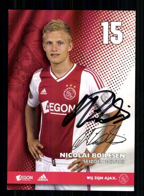 Nicolai Boilesen Autogrammkarte Ajax Amsterdam 2012-13 Original Sign+ A 233882