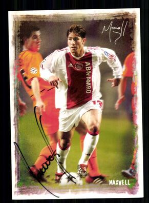 Maxwell Autogrammkarte Ajax Amsterdam 2003-04 Original Sign + A 233891