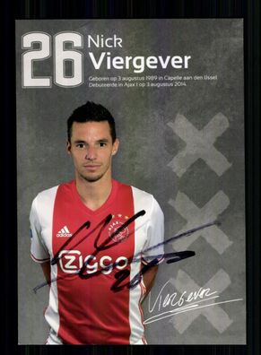 Nick Viergever Autogrammkarte Ajax Amsterdam Original Signiert + A 233898