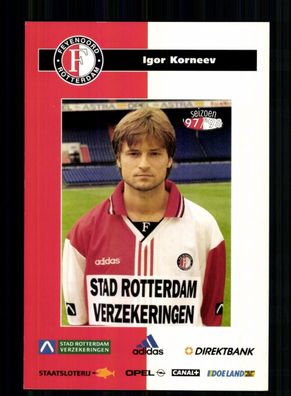 Igor Korneev Feyenoord Rotterdam 1997-98 Original Signiert + A 233924