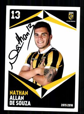 Nathan Allan De Souza Autogrammkarte Vitesse Arnheim 2015-16 Orig Sign + A 234008