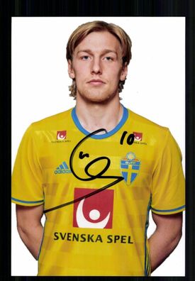 Emil Forsberg Nationalspieler Schweden Foto Original Signiert + A 233305