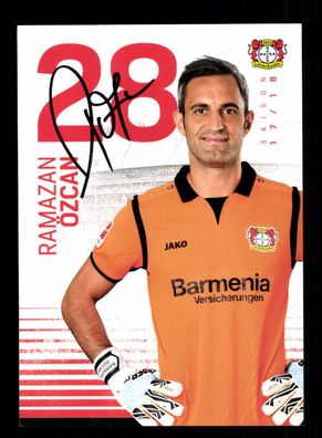 Ramazan Özcan Autogrammkarte Bayer Leverkusen 2017-18 Original Signiert + A 233558