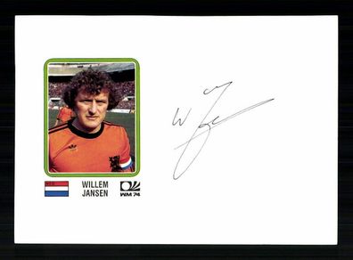 Willem Jansen Holland WM 1974 Original Signiert + A 233620
