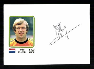 Theo De Jong Holland WM 1974 Original Signiert + A 233621