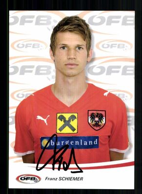 Franz Schiemer ÖFB Nationalmannschaft Österreich 2009 Orig Sign + A 233742