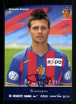 Valentin Stocker Autogrammkarte FC Basel 2009-10 Original Signiert + A 233771