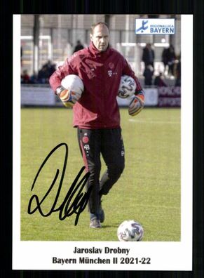 Jaroslav Drobny Autogrammkarte Bayern München Amateure 2021-22 Original Signiert