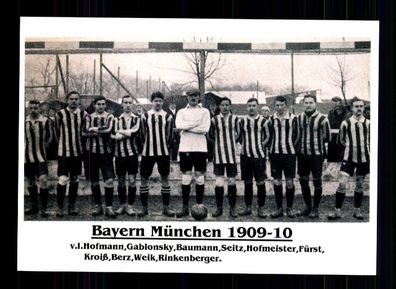 FC Bayern München Mannschaftskarte 1909-10