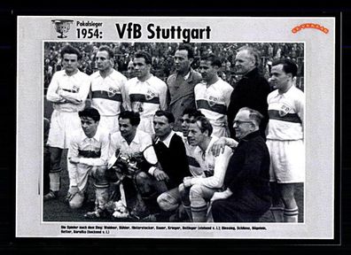 VFB Stuttgart Mannschaftskarte DFB Pokalsieger 1954